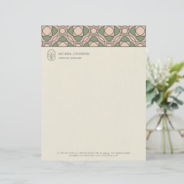 Papel Timbrado Organic Botanical QR Modern Business Letterhead