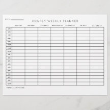 Organização de Programação de Planejador Semanal H