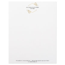 Ornamentado Dourado Vine e Folha Emblem Letterhead