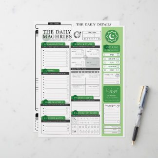 Papel Timbrado Os Maghribs Diários - Planejamento e Oração para M