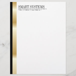 Papel Timbrado Ouro profissional e cabeçalho preto