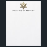 Papel Timbrado Ouro Star de David<br><div class="desc">Ouro Star de David Sinta-se livre para adicionar suas próprias palavras e/ou fotos a este item através das ferramentas de personalização de excelentes do Zazzle. Esse design também está disponível em dezenas de outros produtos. Obrigados para passar! Deus abençoe!</div>
