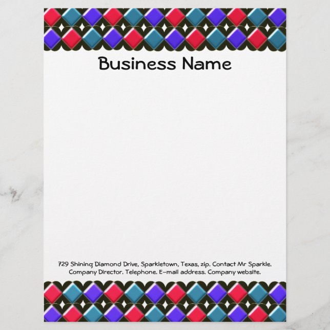 Papel Timbrado Ouros brilhantes - Letterhead Personalizável (Frente)