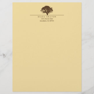Papel Timbrado Outono feito sob encomenda elegante do carvalho