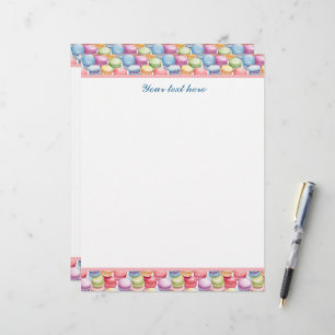 Papel Timbrado Padaria com padrão de biscoito xadrez fofo