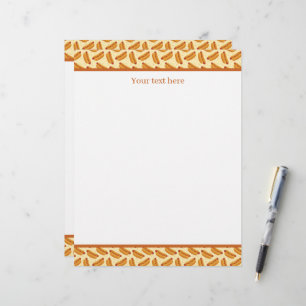 Papel Timbrado Padrão de cachorro-quente em azulejos fofos