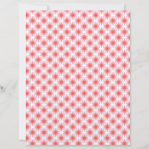 Papel Timbrado Padrão de Flor Vermelha