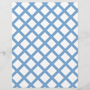 Papel Timbrado Padrão de Listra de Diamante Arlequim Branco Azul