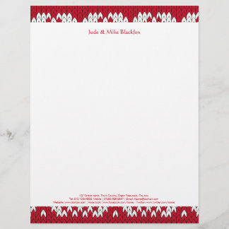 Papel Timbrado Padrão de malha de Natal