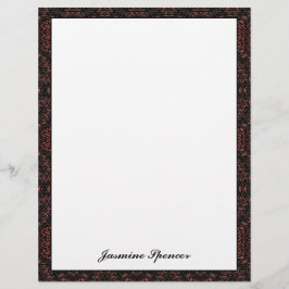 Papel Timbrado Padrão de pele de cobra único castanho