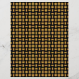 Papel Timbrado Padrão de Tecido Preto Laranja
