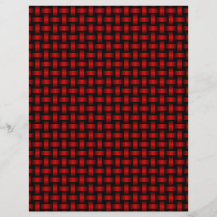 Papel Timbrado Padrão de Tecido Preto Vermelho