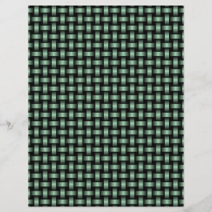 Papel Timbrado Padrão de Tecido Verde Preto