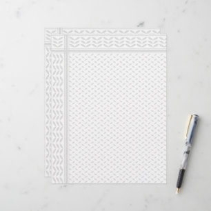 Papel Timbrado Padrão do Keffiyeh Símbolo da Resistência da Pales