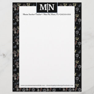 Papel Timbrado Padrão educacional de professor Summer Hopscotch