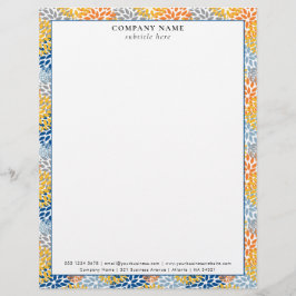 Papel Timbrado Padrão Floral Moderno e Iluminado Nome da Empresa 