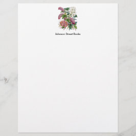 Papel Timbrado Página botânica do vintage