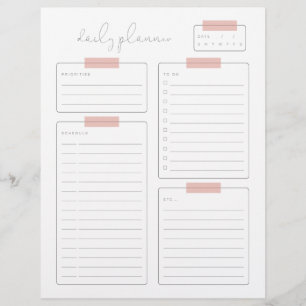 Papel Timbrado Página Calender do Planejador Diário