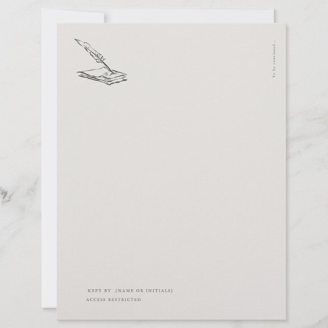 Papel Timbrado Página com pena de corvo - Correspondência da Regê (Frente)