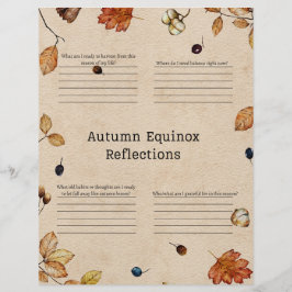 Papel Timbrado Página Diário de Reflexão do Equinox do outono