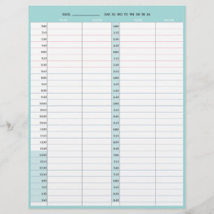 Papel Timbrado Páginas do livro de compromisso de 1 dia do salã
