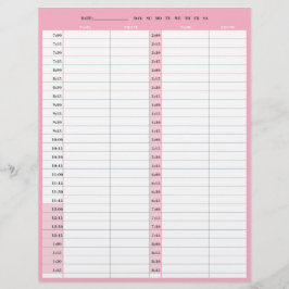 Papel Timbrado Páginas do livro de compromisso de 1 dia do salão