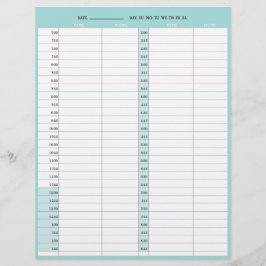 Papel Timbrado Páginas do livro de compromisso de 1 dia do salão