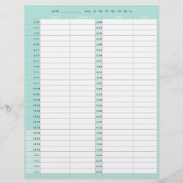 Papel Timbrado Páginas do livro de compromisso de 1 dia do salão