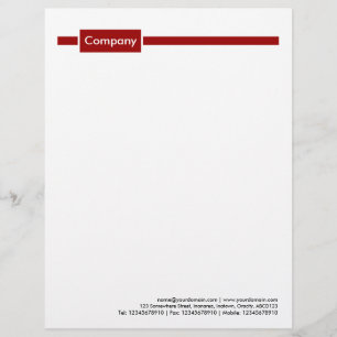 Papel Timbrado Painel e Linha - Vermelho Rubi