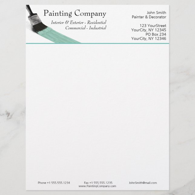 Papel Timbrado Painting Painter Service Company Brusel Pastel Min (Frente)