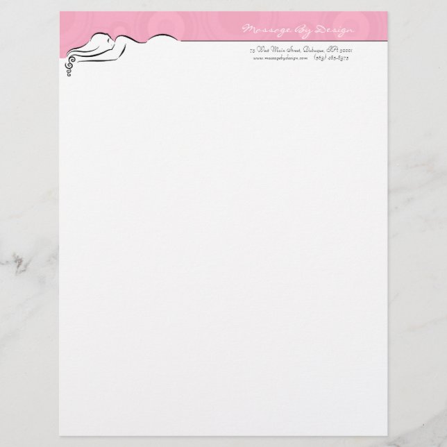 Papel Timbrado Paixão Rosa Darla Letterhead (Frente)