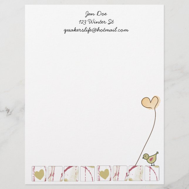 Papel Timbrado Palavras do cabeçalho da esperança (Frente)