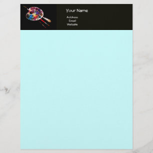 Papel Timbrado PALETA, preto e azul de COR