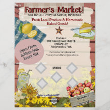 Panfletos de Evento de Feira de Produtores (Sem IA
