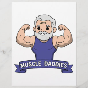 Papel Timbrado Papai Musculoso Kawaii Barbudo Fofo
