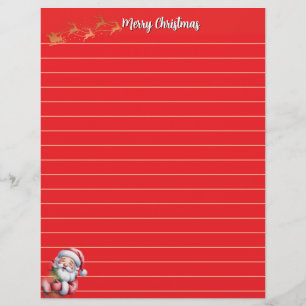 Papel Timbrado Papai Noel Engraçado e Fofo & Tipografia