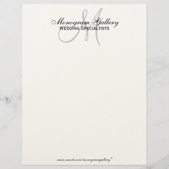 Papel Timbrado Papel de Creme Letterhead Monograma Comercial (Frente)
