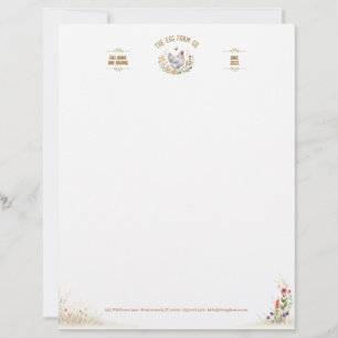 Papel Timbrado Papelaria com Cabeçalho de Fazenda Galinha Cinza A