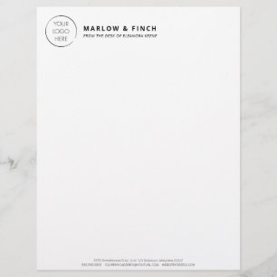 Papel Timbrado Papelaria Comercial Personalizada com Logotipo Min