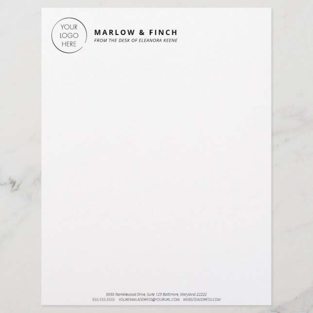 Papel Timbrado Papelaria Comercial Personalizada com Logotipo Min (Frente)