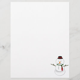 Papel Timbrado Papelaria de Boneco de Neve
