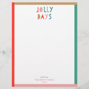 Papel Timbrado Papelaria de Férias Jolly Days
