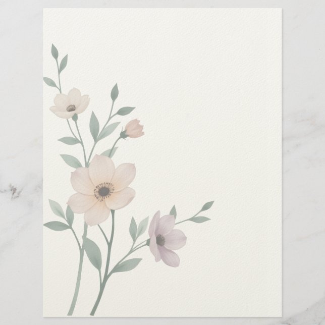 Papel Timbrado Papelaria de Flor Opaca (Frente)