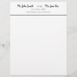 Papel Timbrado Papelaria - Sr. e Sra. Diferente com Sobrenomes