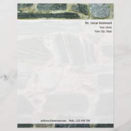 Papel Timbrado Parede de Pedra Personalizada com Endereço de Devo