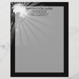 Papel Timbrado Partido da Bola Disco Silver Sparkle