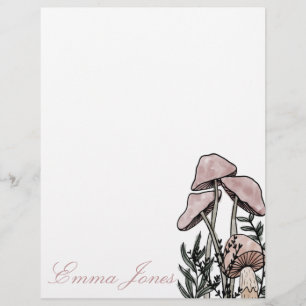 Papel Timbrado Pastel Modern Mushroom