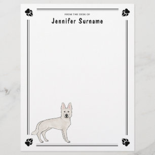 Papel Timbrado Pastor Suíço Branco Pastor Alemão Branco Cachorro
