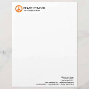 Papel Timbrado Paz áspera - laranja