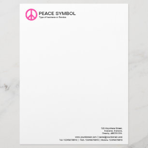 Papel Timbrado Paz áspera - rosa quente